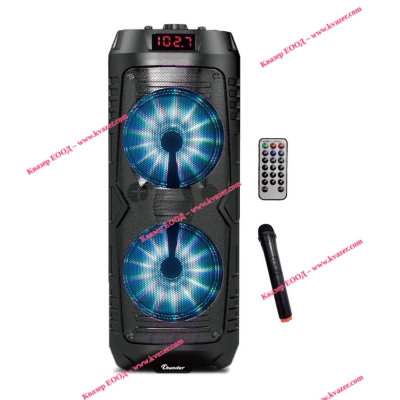 Караоке тонколона 2 x 6.5" Thunder THS-B621, безжичен микрофон, Bluetooth, FM радио