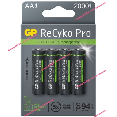 Акумулаторна батерия GP R6 AA 2000mAh RECYKO Pro PhotoFlash NiMH 4бр.