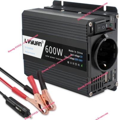 ТРАНСФЕРТЕР ИНВЕРТОР 600W 12V/230V 2 USB LVYUAN F-600A