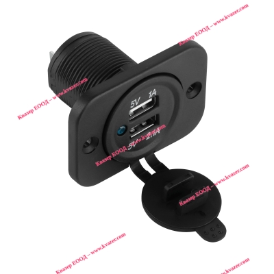 Зарядно за кола за монтаж 2xUSB, 3100mA