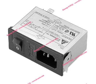 Delta Electronics 06AK2D IEC-320 C14 + EMI Filter + DIP Switch