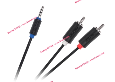 Аудио кабел стерео жак 3.5мм (мъжки) - 2 чинча (мъжки), 10m Cabletech