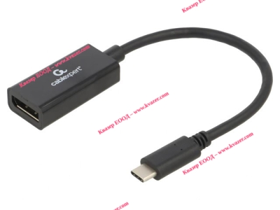 Кабел GEMBIRD usb-c мъжко - DisplayPort женски, ultra hd, 4k, 0.15м.