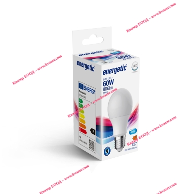 LED лампа ENERGETIC A60 8.6W/840/E27 4000K 806lm