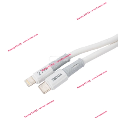 Кабел за данни Type C към Lighting, YOURZ, super fast charging, PD 27W/5A 1м