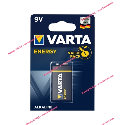 Батерия 6F22 VARTA ENERGY 9V, алкална