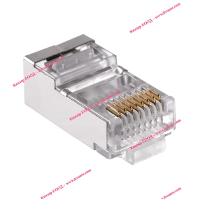 Букса RJ45 Cat6E екранирана Pass Through