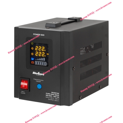 UPS Rebel POWER-500 Компютърно аварийно захранване с чиста синусоида 12V 230V 500VA/300W