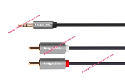 Кабел 3.5 мъжки стерео  жак  - 2RCA, 5m Kruger&Matz Basic
