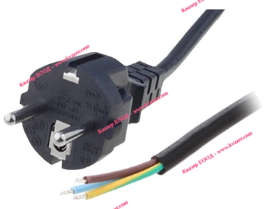Захранващ кабел H05VV-F 3Х1.00кв.мм. 2.2 метра с щепсел CEE 7/7 (E/F)