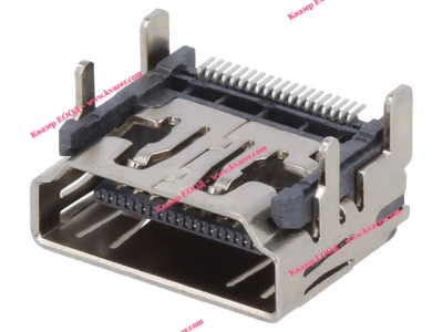 Конектор HDMI гнездо, PIN19, ъглови 90°, SMT