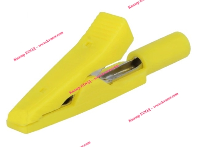 AXIOMET AX-CR-2PM-Y Щипка крокодил 10A 60VDC черна Об.дълж 41,5mm