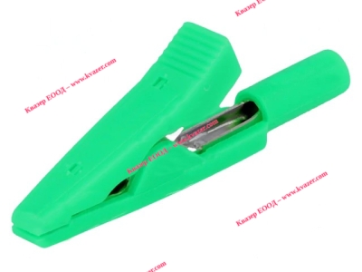 AXIOMET AX-CR-2PM-G Щипка крокодил 10A 60VDC зелена Об.дълж 41,5mm