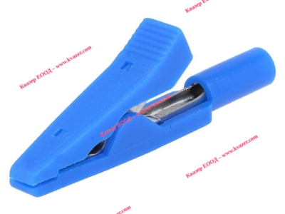 AXIOMET AX-CR-2PM-BL Щипка крокодил 10A 60VDC синя Об.дълж 41,5mm
