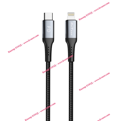 Кабел за данни DeTech DE-43Ci2, Type-C - Lightning, PD, 2.0m, черен