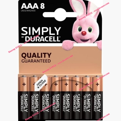 Алкална батерия ААА Duracell Simply LR03 8бр