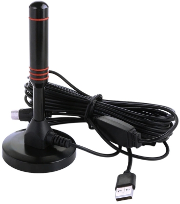 DVB-T2 HDA-515USB, активна антена за цифрова телевизия с усилвател и магнит