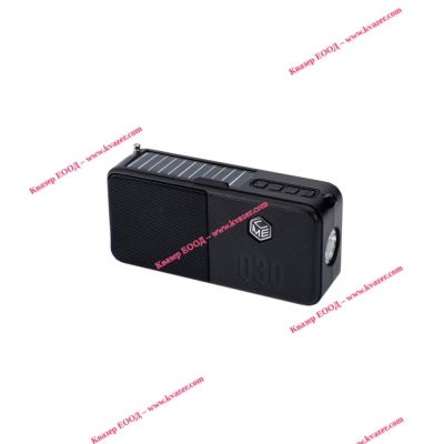 Bluetooth колонка SP MCE-030, Соларен панел, Фенер, FM радио, литиево-йонна батерия, слот за USB/mic