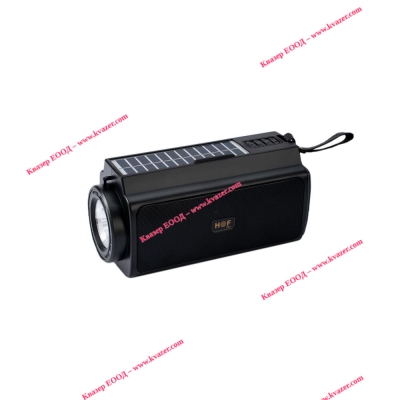 Bluetooth колонка SP HF-F51, Соларен панел, Фенер, FM радио, литиево-йонна батерия, слот