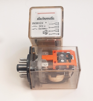 Реле electromatic EN300 024, бобина 24V DC, 3PDT 5A 250V AC