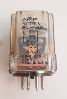 Реле POTTER & BRUMFIELD KR-90610 бобина 24V DC, 2PDT