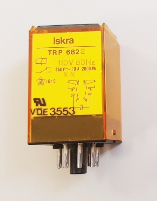 Реле Iskra TRP 6822,бобина 110V AC DPDT