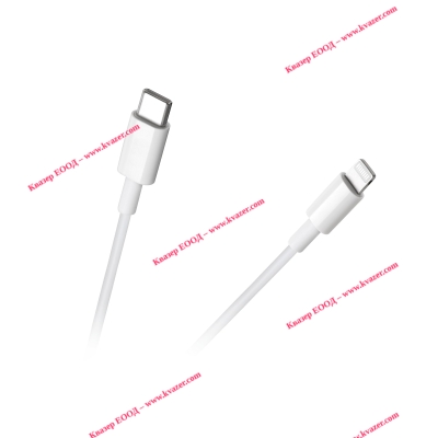 USB Type C - Lightning REBEL кабел 100см бял