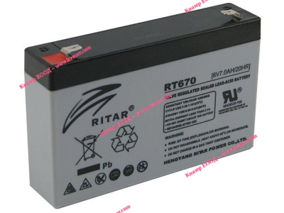 АКУМУЛАТОР RITAR RT670A 6V/7Ah 151/34 /94mm