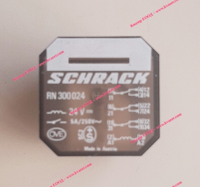 Реле Schrack RN30024, бобина 24V DC, 5A 3PDT