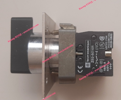 Панелен превключвател, ротационен, 3 позиции, ф22mm, 10A/240VAC, ZB2-BE101 2NO