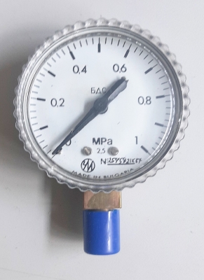 Манометър 0-1MPa радиален М12 ф60 кл.2,5