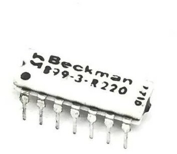 Резисторна матрица 899-3-R220 BECKMAN, DIP14, 7x220 ohm