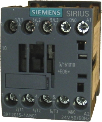 Контактор 3RT2015-1AB01 SIEMENS 3NO/1NO 7A, бобина 24V АC