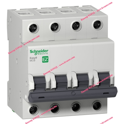 Автоматичен прекъсвач EZ9F35410 Easy9 XP 4P C 10A MCB SCHNEIDER ELECTRIC