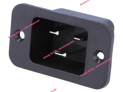 Захранваща букса, мъжка за панел 16A 250V AC IEC 60320 SCHURTER