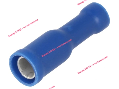 ST-050/B Кабелен накрайник кръгъл женски ф4mm 1.5-2.5кв.мм., изолиран син