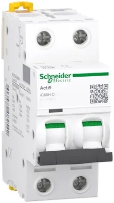 Автоматичен прекъсвач A9F84270 Acti9 iC60H 2P C 0,5A MCB SCHNEIDER ELECTRIC