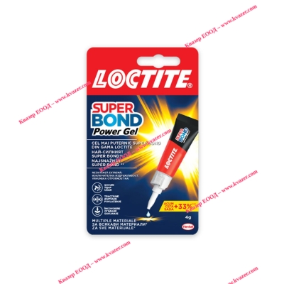 Loctite NEW Super Bond  Power Gel секундно лепило 4гр.