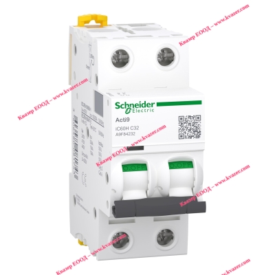 Автоматичен прекъсвач A9F84232 Acti9 iC60H 2P C 32A MCB SCHNEIDER ELECTRIC