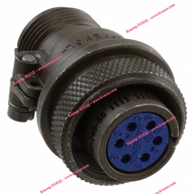 Кръгъл женски съединител 6pin MS3106B14S-6S винтово заключване AMPHENOL