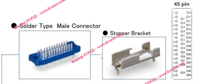 P-1645A-BA-STA(01) Hirose Electric мъжки съединител 45pin