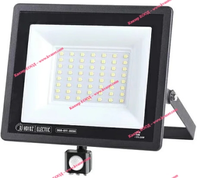 068-011-0050 Светодиоден прожектор със сензор за движение SMD LED 50W 6400K IP65 220V черен