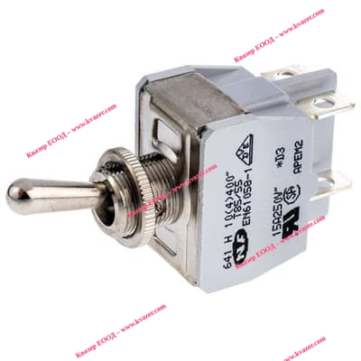 641H Apem ЦК ключ DPST ON-OFF M12 15A 250V