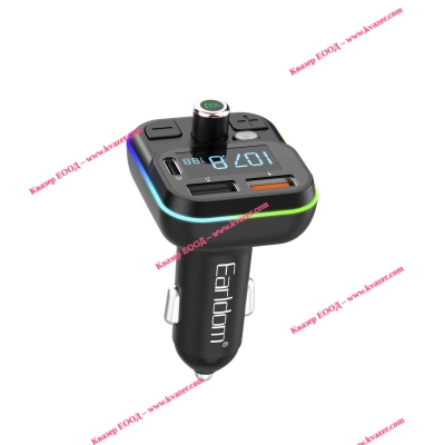 FM Трансмитер Earldom ET-M86, Bluetooth, USB, Type-C, PD, 3.1A, Черен