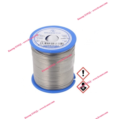 ТИНОЛ BROFIL 60 Sn60Pb40 FLUX PW15 ф0.7mm. 250g. IEC 61190-1-3 ROM1