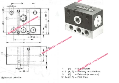 Пневматичен вентил 0...10bar FESTO JP-4-1/4