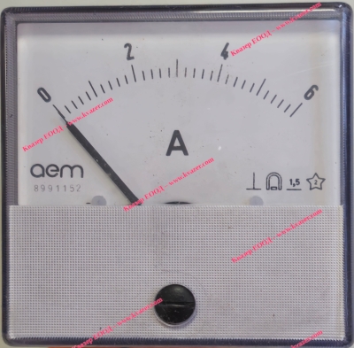 Амперметър 0-6A DC / MP80 80x80mm