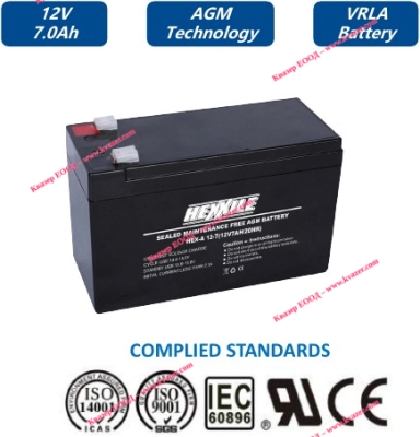 АКУМУЛАТОР HEX-A 12–7 12V/7Ah 151х65х94мм