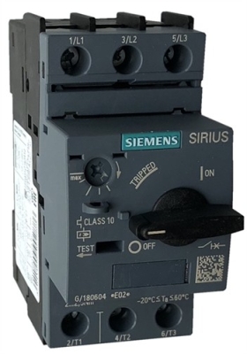 Моторна защита 3P 4.5-6.3A 2.2kW 3RV2021-1GA10 SIEMENS