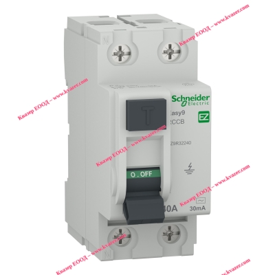 EZ9R32240 Дефектнотокова защита, Easy 9, 2P, 40A, 30mA, тип АС